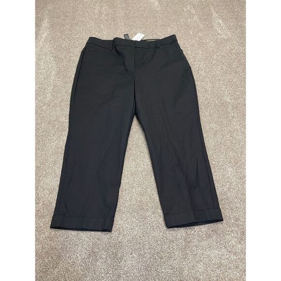 Chico womens so slimming pants sz 2.5 serene stretch cuffed crop basic black nwt - Picture 3 of 12